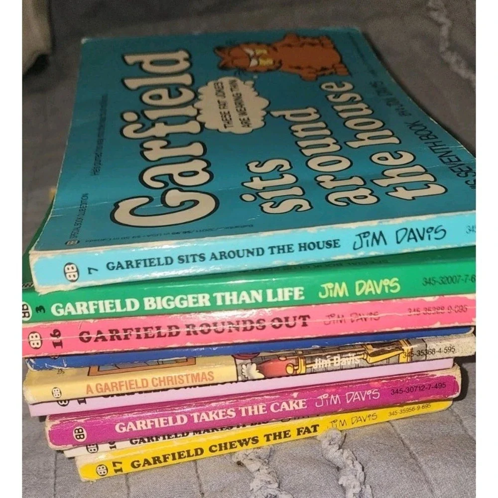 Vintage Garfield Book Lot 9 Jim Davis Paperbacks Core 1980s
